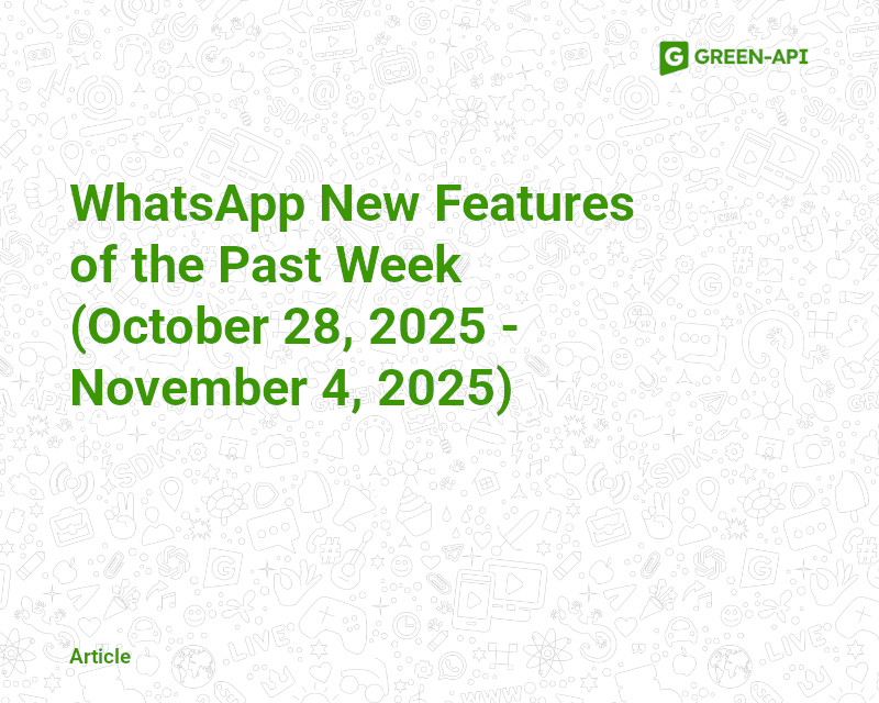 New features in WA