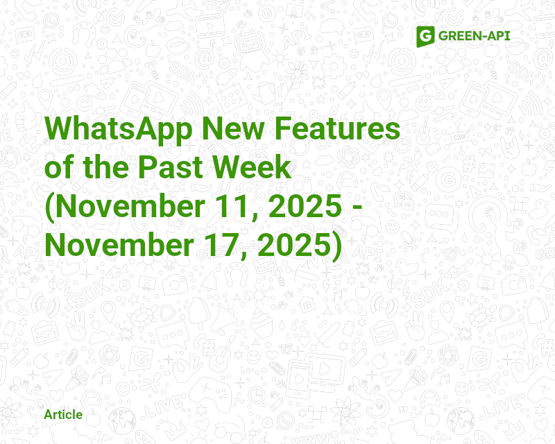 New features in WA