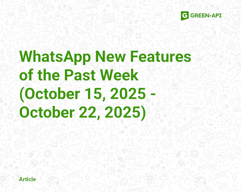 New features in WA