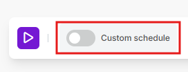 Image of enabling the schedule
