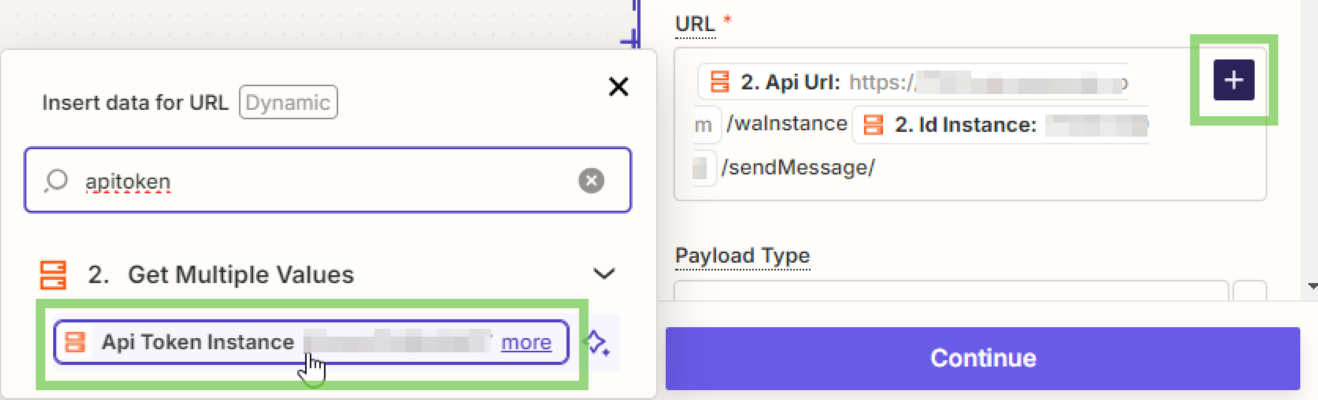 TokenInstance from the storage